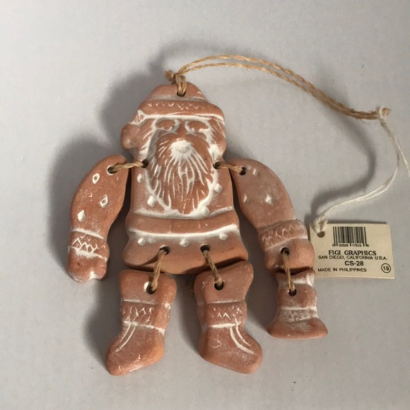 Vintage FiGi Graphics Terra Cotta Clay Santa - Picture 1 of 7
